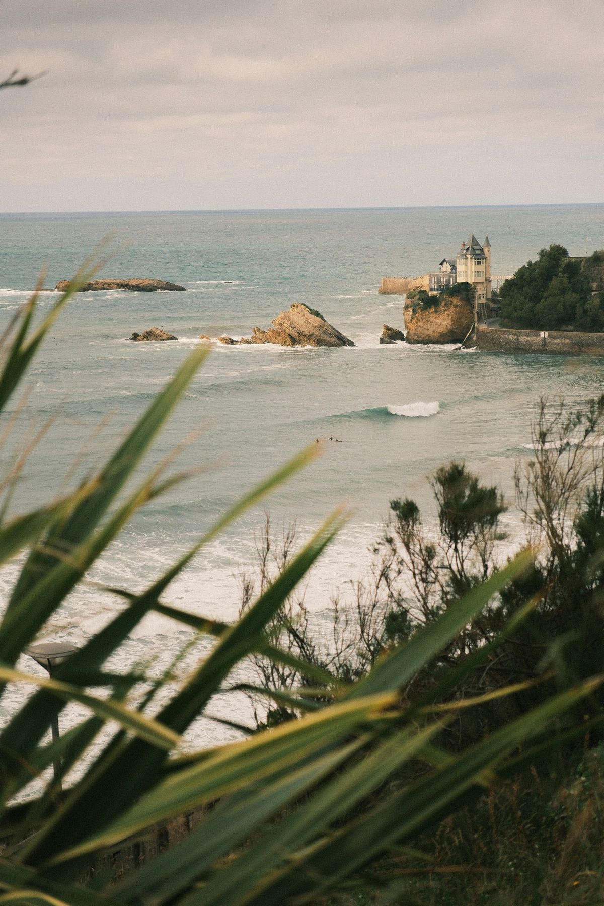 free photo of vue panoramique du littoral de biarritz en france